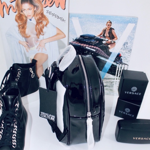 VERSACE JEANS COUTURE Patten Leather Mini Backpack - Picture 5 of 8